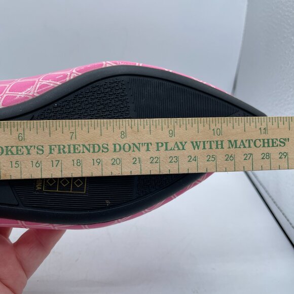 Pink Crocodile-Embossed Flats – Women’s Size ~10 (Approx. 10.5" Sole Length) - Picture 8 of 9